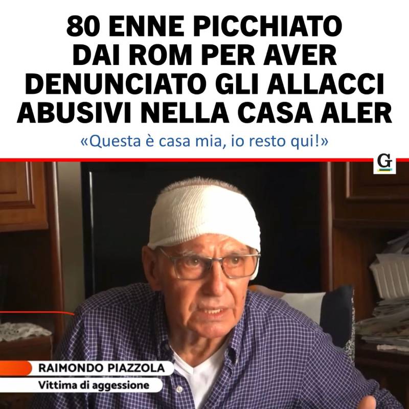 80enne picchiato dai rom