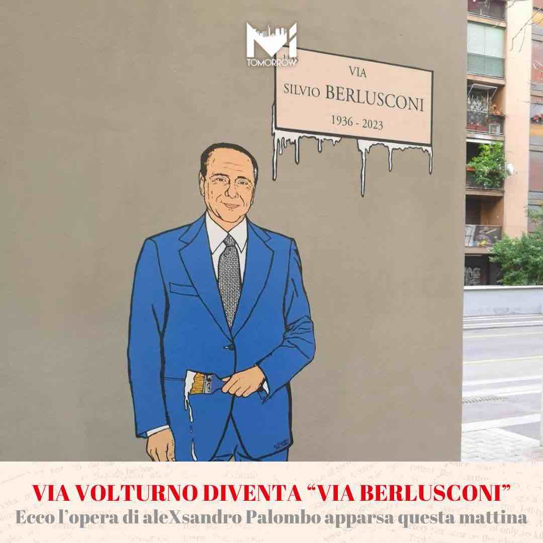 Via Silvio Berlusconi a Milano, artista AleXsandro Palombo
