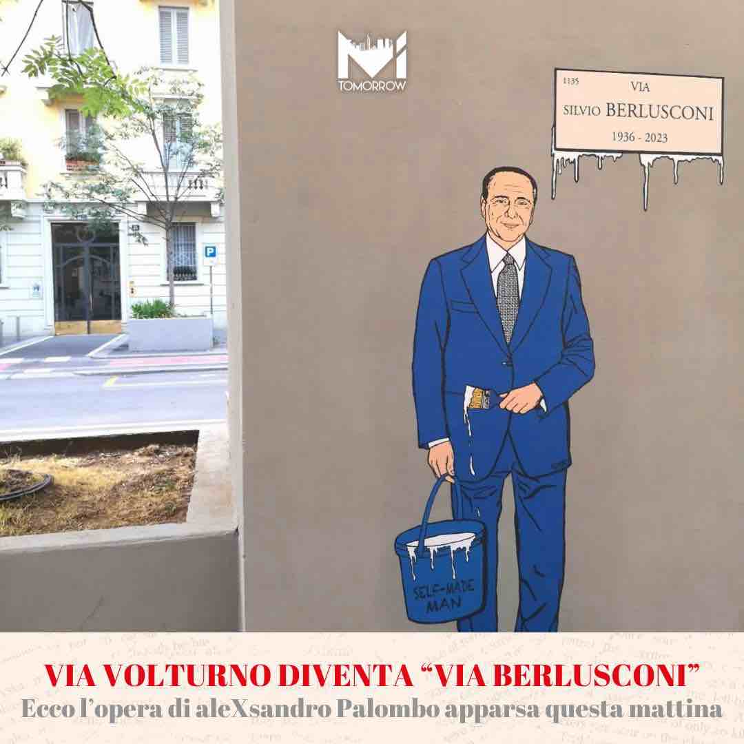 Via Silvio Berlusconi a Milano, artista AleXsandro Palombo