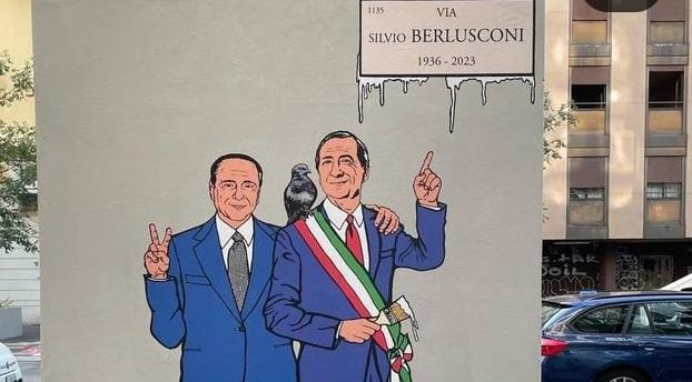 murale di Berlusconi