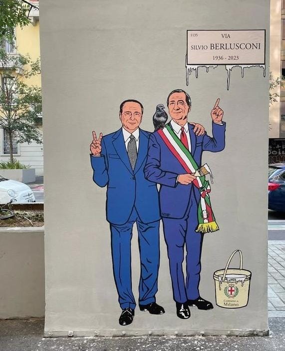 murale di Berlusconi