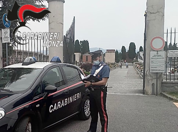 Cimitero di Giussano, Carabinieri al lavoro