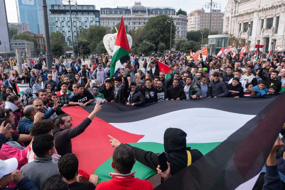 Doppia manifestazione a Milano, Palestina