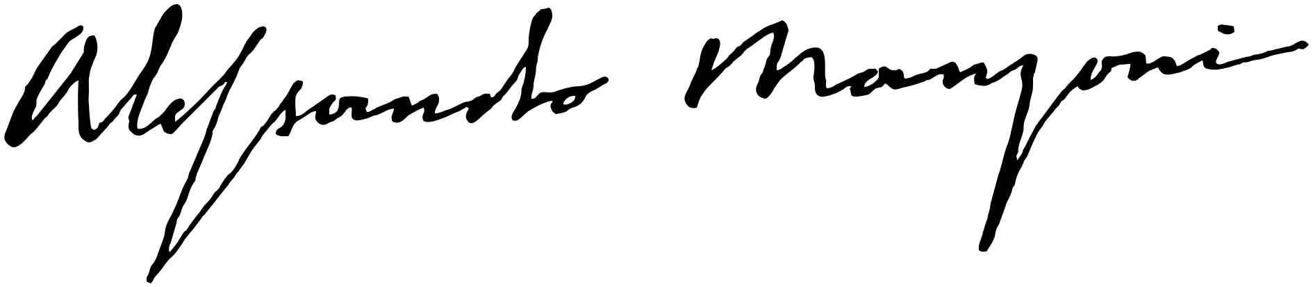 La firma di Alessandro Manzoni
