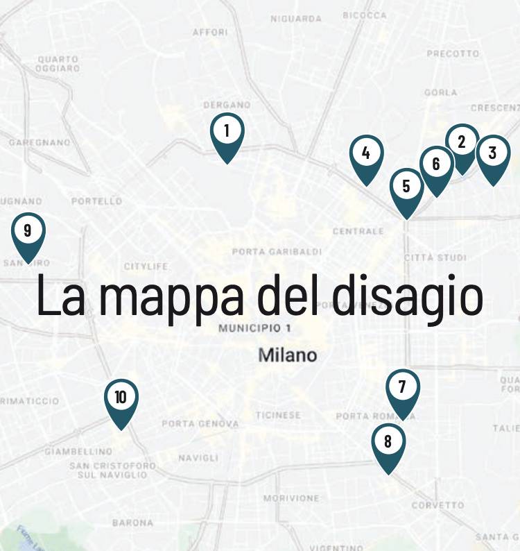 La mappa delle buche a Milano