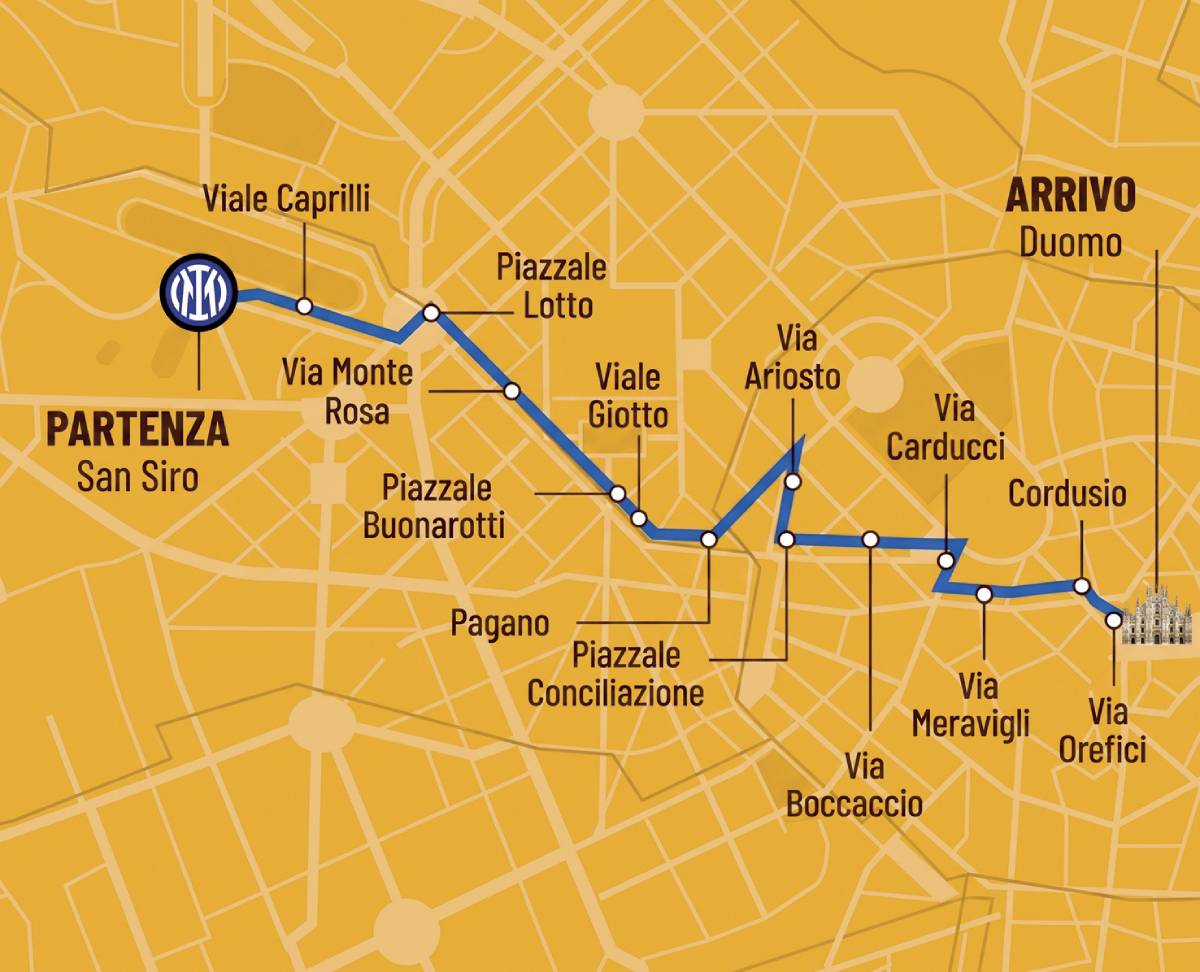 Il percorso della festa Scudetto