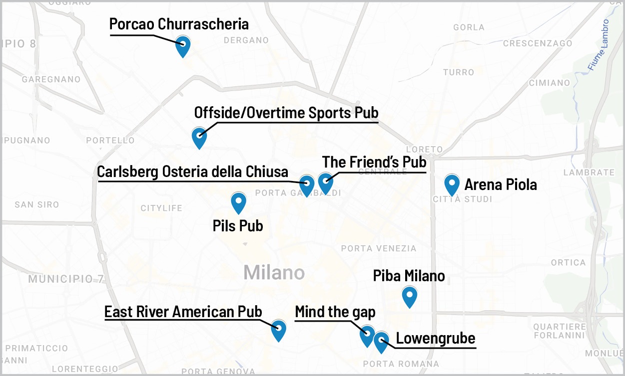 Dove vedere i Mondiali a Milano